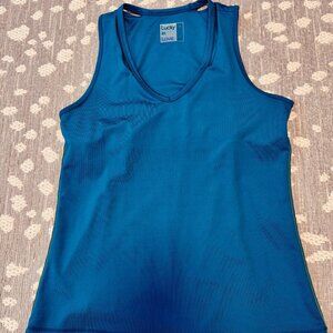 Lucky in Love Double Strap Full Back Built-in Bra Sleeveles Tank, Peacock Size M